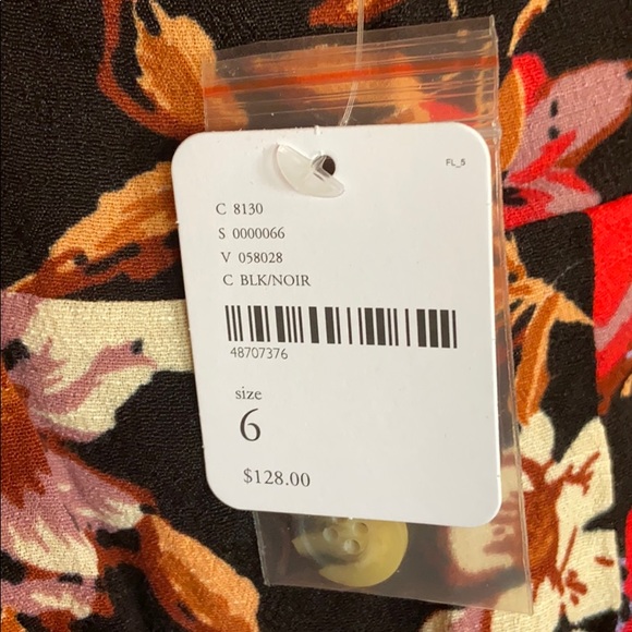 Free People Floral Mini Dress - Black, Red, Purple - Picture 3 of 4